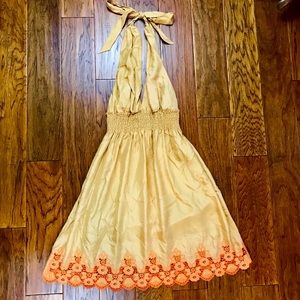 Nicole Miller Studio Golden Yellow Silk Dress